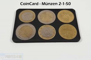 Printed4Me Coin Card Münzenkarte Slim Wallet Karten Geldbeutel - Münzenkarte 2-1-50