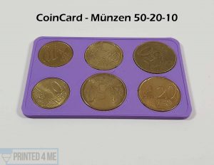 Printed4Me Coin Card Münzenkarte Slim Wallet Karten Geldbeutel - Münzenkarte 50-20-10