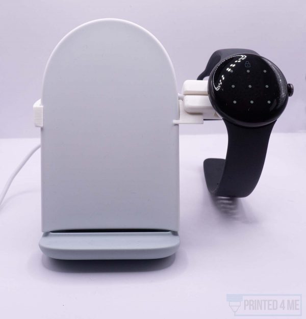 Google Pixel Watch Halterung Ladestation für Google Pixel Stand - weiß mit Uhr und Stand