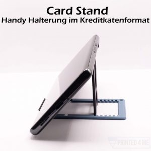 Printed4Me Card Stand Handy Halterung Ständer Mobil Kreditkarte - Card Stand mit Handy Seite