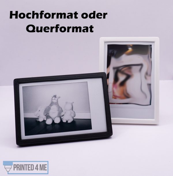 Fotorahmen Bilder Rahmen Ständer Instax Mini Fotos 3D Druck Aufsteller - Hochformat oder Querformat möglich